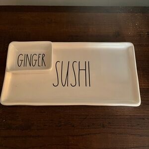 White Sushi and Ginger Serving Platter Set - rae dunn